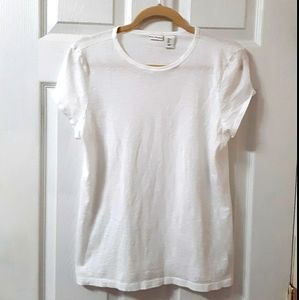 Max Studio Size L Large Large White T-Shirt